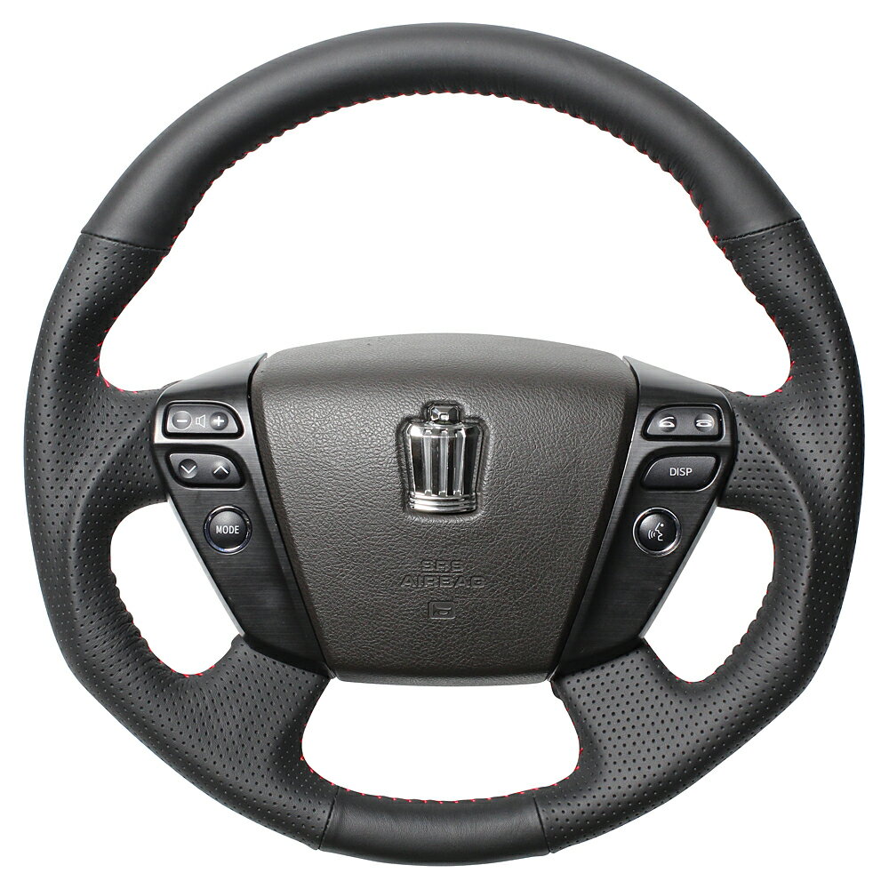 方向盤 - レアル クラウンアスリート 200系 ステアリング H20-LPB-RD REAL オリジナルシリーズ