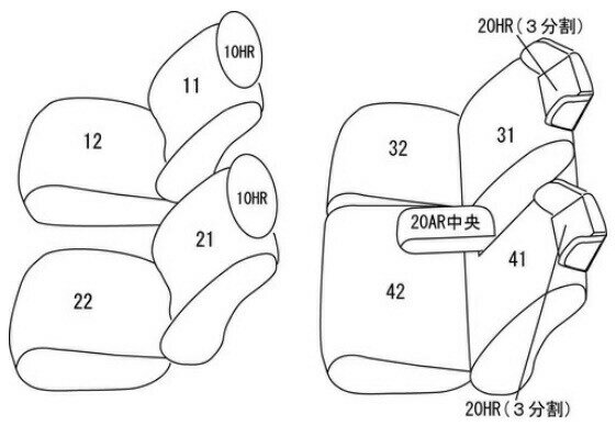 エクストレイル シートカバー T31 NT31 TNT31 クラッツィオ クラッツィオ ダイヤ DIA EN-0592 シート 内装 2