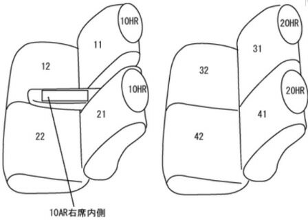 スペーシア カスタム シートカバー MK32S MK42S クラッツィオ ベーシックシリーズ ブロスクラッツィオ NEWタイプ ES-0649 シート 内装 2