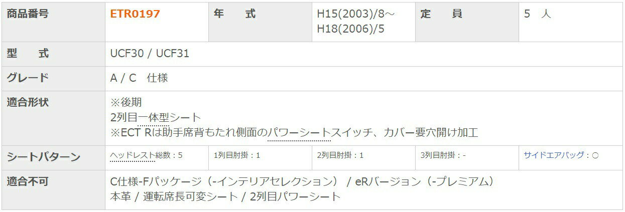クラッツィオ シートカバー セルシオ 30系 UCF30 UCF31 D.D ET-0197 シート 内装