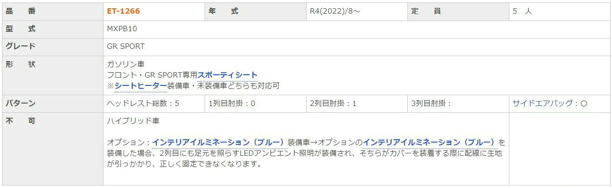 クラッツィオ シートカバー ヤリス クロス MXPB10 D.D ET-1266 シート 内装
