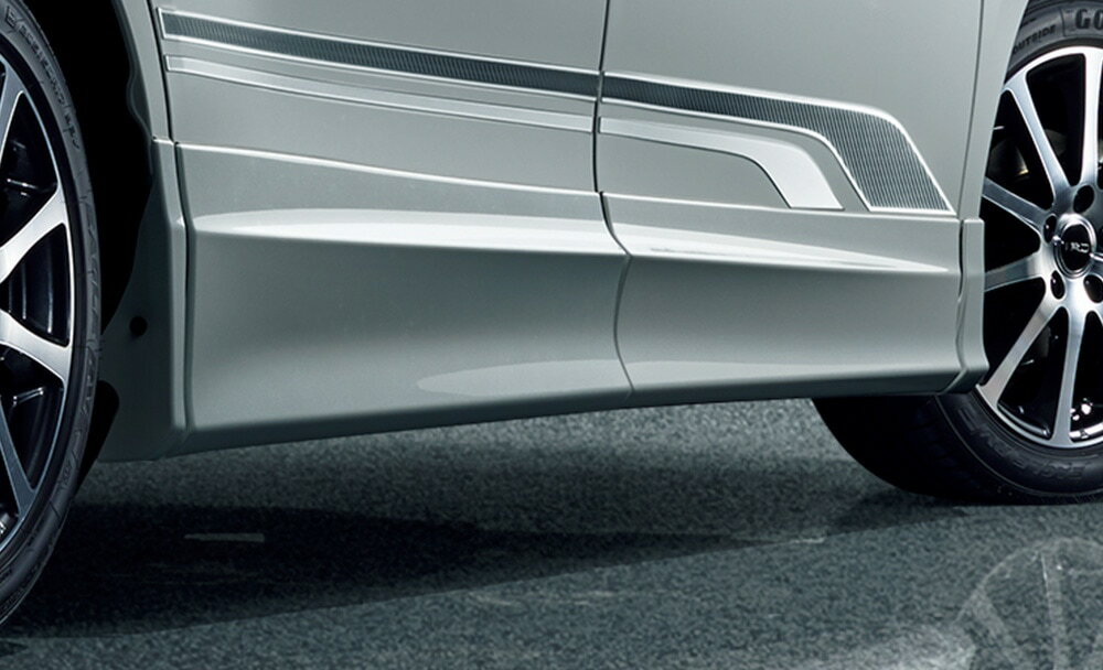 ティーアールディー ヴォクシー 80 系 サイドスカート 未塗装 MS344-28002-00 TRD