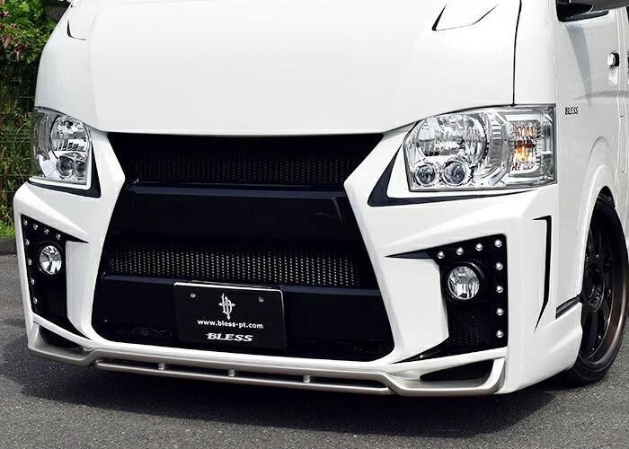 ブレス クリエイション ハイエース 200系 4-6型 エルモードバンパー Dタイプ（LEDライトベース＋L字16発LED） FRP 未塗装 THW-01-075 BLESS CREATION