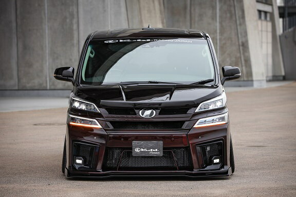 Front Spoiler - クール レーシング ヴェルファイア 30系 後期 レーシング ボンネット SG Ver.2 ストロンググレード FRP 未塗装 KUHL RACING 30V-RSGT