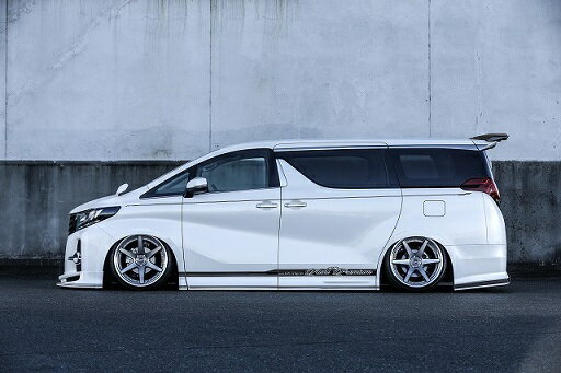 クール レーシング アルファード 30系 前期 サイドステップ SG 4分割タイプ ストロンググレード FRP 未塗装 KUHL RACING 30A-SS