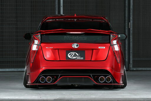 クール レーシング プリウス 50系 前期 リアハーフスポイラー SG マフラーありタイプ ストロンググレード FRP 塗り分け塗装 KUHL RACING 50R-SS2