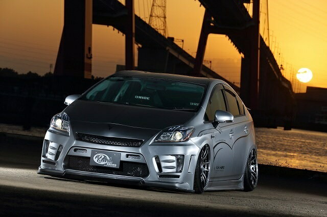 クール レーシング プリウス 30系 フロントバンパー SG Ver.1 ストロンググレード FRP 塗り分け塗装 KU..