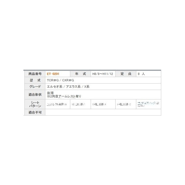 クラッツィオ シートカバー ルシーダ TCR＃G/CXR＃G リアルレザー Real Leather ET-0201 シート 内装 3
