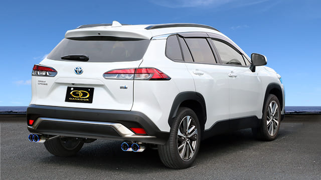 ガナドール カローラクロス ハイブリッド 2WD 後期 6AA-ZVG11 マフラー テール部のみチタニウム製 GVS-060BL GANADOR Vertex 4WD SUV