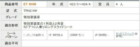 ハイエース シートカバー TRH214W クラッツィオ ET-0105 クラッツィオ cool クール シート 内装