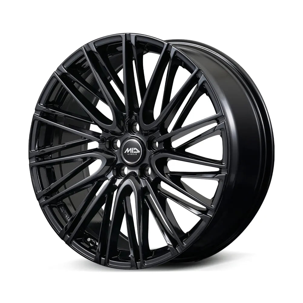 18インチ 5H114.3 8.0J 8J+45 5穴 ホイール 14R球面座 1本 グロスブラック MID WHEELS Lefinada MOTION 6 レフィナーダ モーション