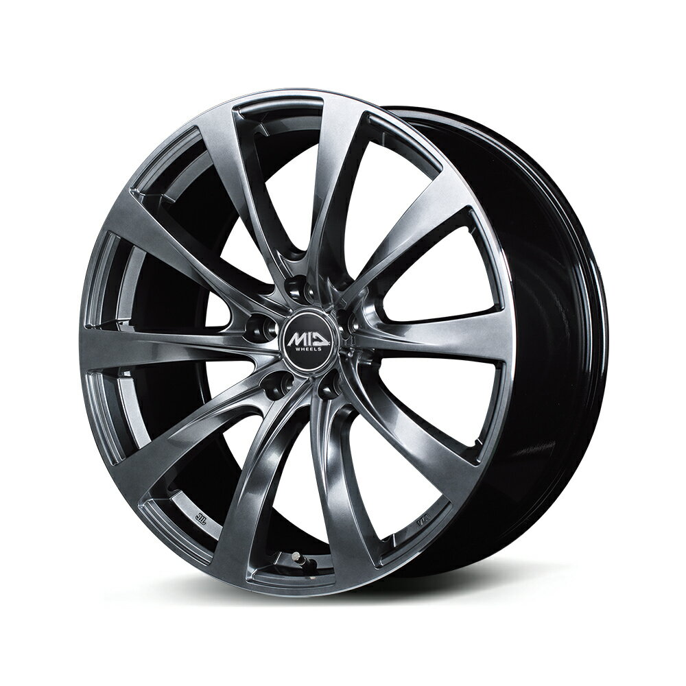 17インチ 5H114.3 7.0J 7J+40 5穴 レフィナーダ モーション2 ホイール 1本 ハイパーダークシルバー リムエッジポリッシュ MID WHEELS Lefinada MOTION2