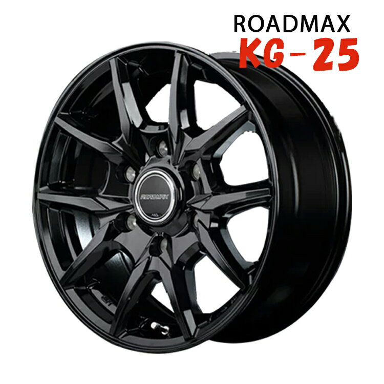 16インチ 6H139.7 6.5J+38 6穴 ホイール 4本 ブラック MID WHEELS KG25