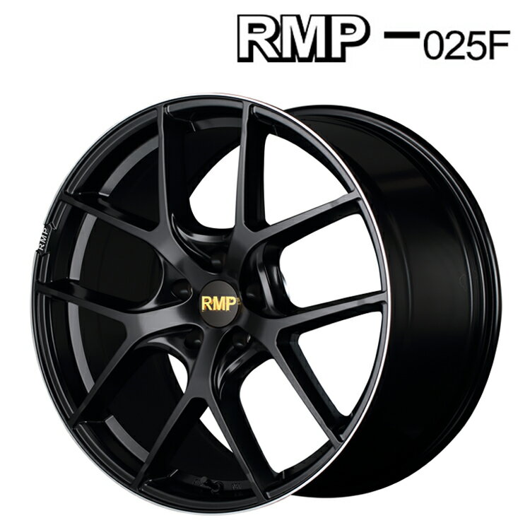 17インチ 5H114.3 7.0J 7J+40 5穴 ホイール 1本 セミグロスブラック＋リムエッジDC＋ロゴマシニング MID WHEELS MID EXCLUSIVE 025F