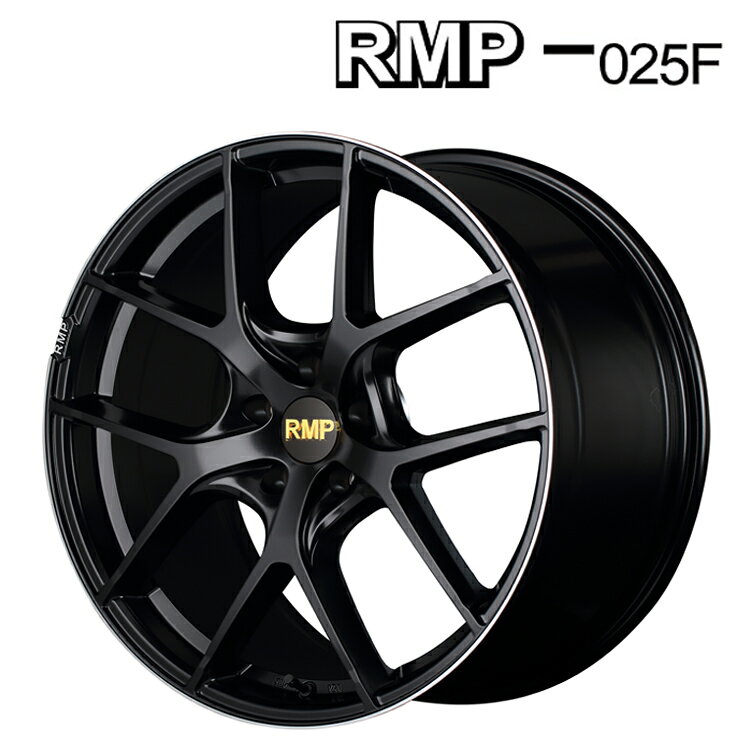 19インチ 5H114.3 8.0J 8J+45 5穴 ホイール 1本 セミグロスブラック＋リムエッジDC＋ロゴマシニング MID WHEELS MID EXCLUSIVE 025F