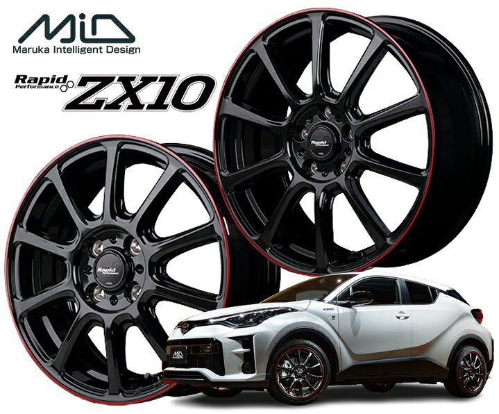 MID Rapid Performance ZX10 ホイール 14インチ 4H100 4.5J+45 4本 4穴 ラピッド パフォーマンス ZX10 マルカ