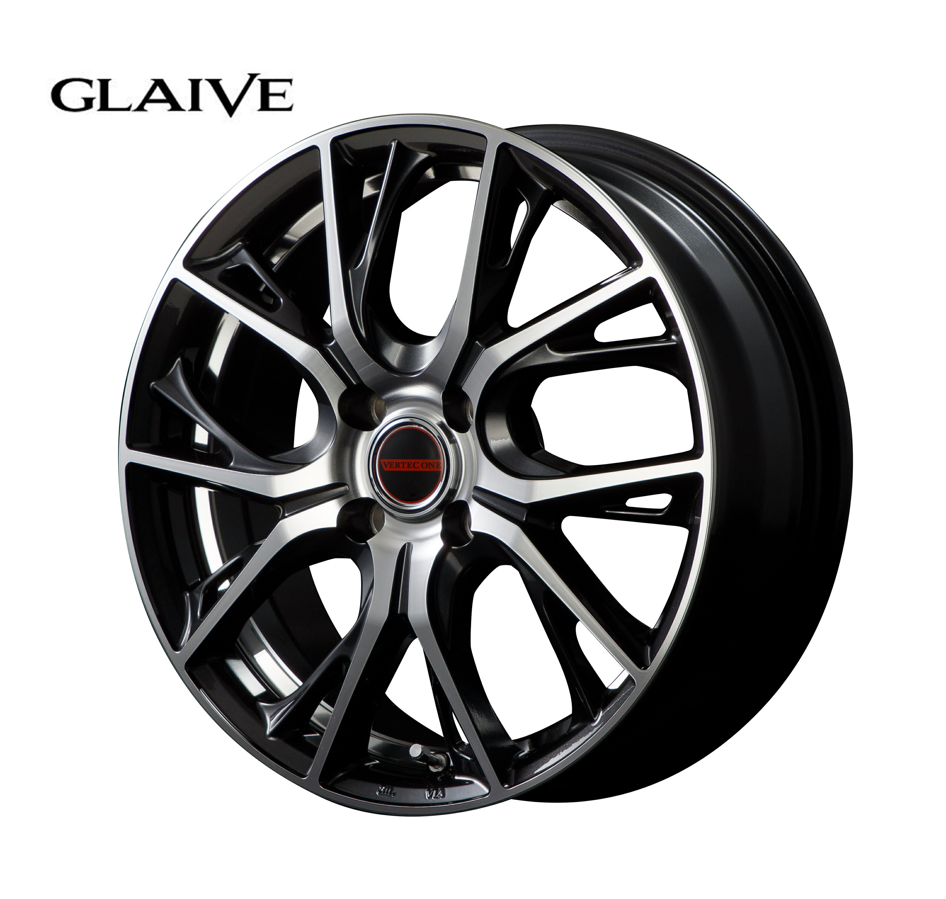 17インチ 4H100 6.5J+45 4穴 グレイブ ホイール 4本 ダイヤモンドブラックポリッシュ アンダーカットDC MID WHEELS GLAIVE