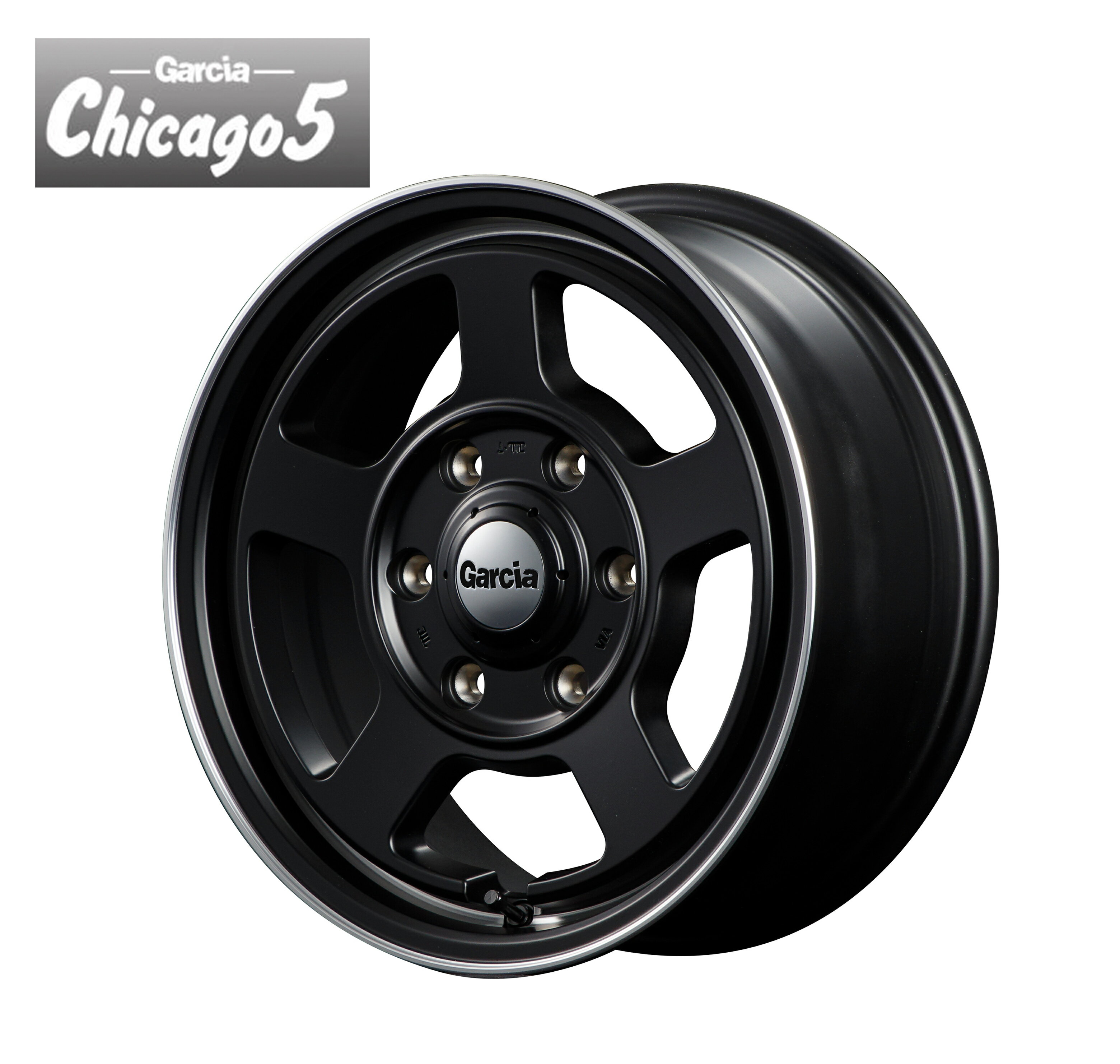 15インチ 5H139.7 6.0J 6J-5 5穴 ガルシア シカゴ5 ジムニー 用 ホイール 1本 MID WHEELS GARCIA Chicago5