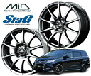 18インチ 5H114.3 8.0J 8J 45 5穴 シュナイダー スタッグ ホイール 4本 1台分セット メタリックグレー MID SCHNEIDER StaG MA