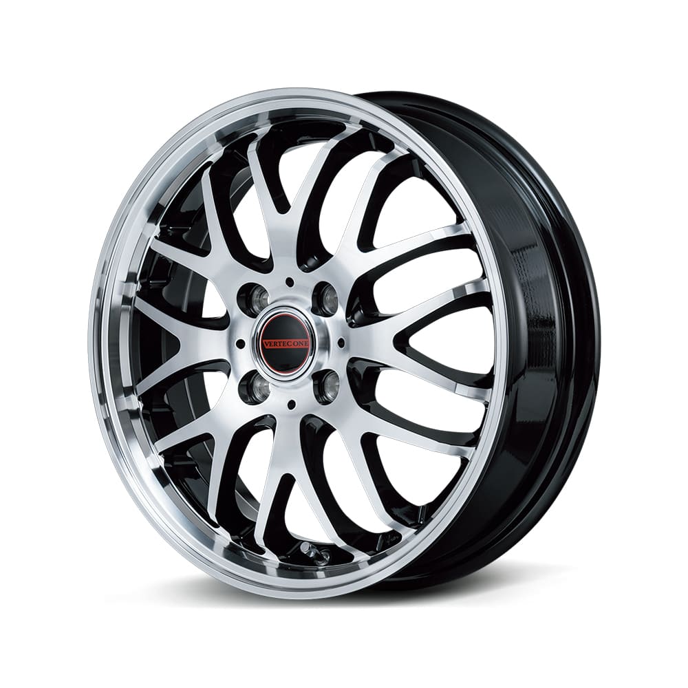 MID VERTEC ONE EXE10 V selection ホイール 15インチ 4H100 4.5J+45 1本 4穴 ブラック/ミラーカット ヴァーテックワン エグゼ10 マルカ