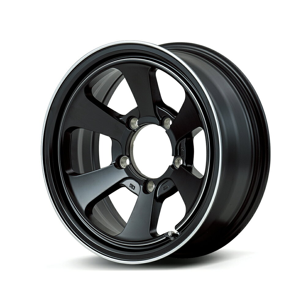 16 inches - 16インチ 5H139.7 5.5J+20 5穴 ガルシアダラス 6 ジムニー用ホイール 4本 セミグロスブラック デュアルポリッシュ MID Garcia Dallas 6