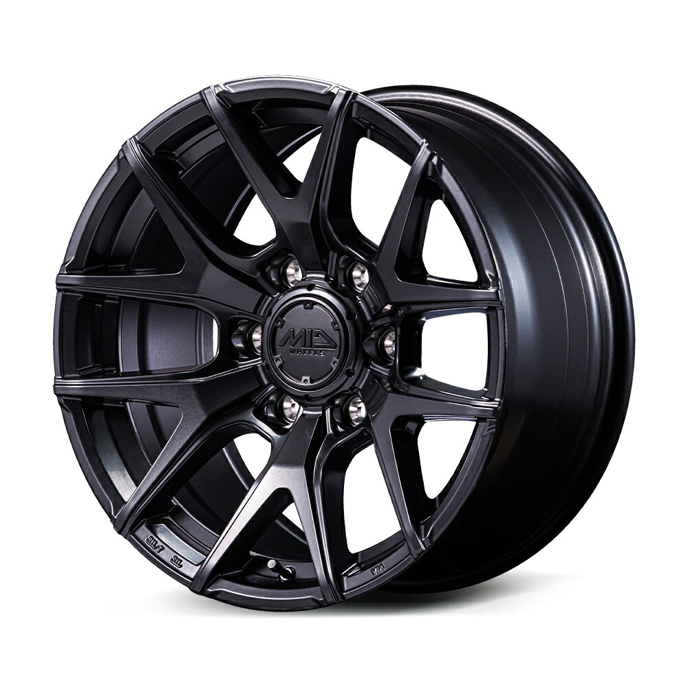 17インチ 6H139.7 6.5J+48 6穴 ナイトロパワー M62 トマホーク ホイール 4本 バレルブラック MID NITRO POWER M62 TOMAHAWK