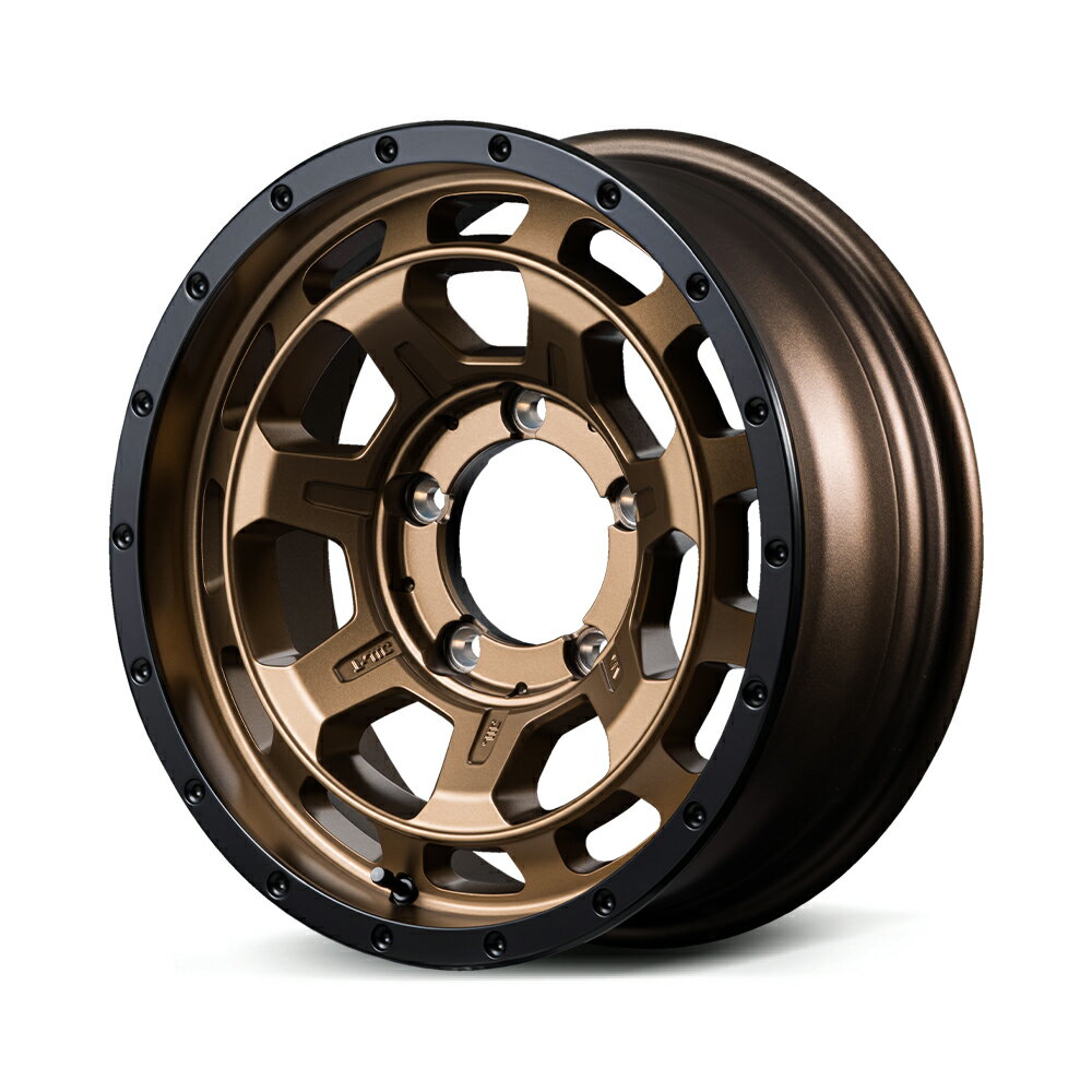 16インチ 5H139.7 6.0J 6J-5 5穴 ナイトロパワー M7 ファランクス ジムニー シエラ用ホイール 4本 マットブロンズ リムブラック MID NITRO POWER M7 PHALANX