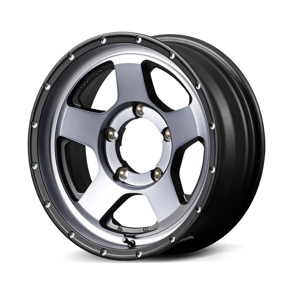 15インチ 5H139.7 6.0J 6J+0 5穴 ナイトロパワー ベクター ジムニー用ホイール 4本 セミグロススモーク マシンドフェイス NITRO POWER S5 VECTOR
