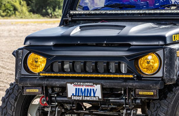 ジムニー JA11 バッドフェイスグリル FRP製品 黒ゲルコート仕上げ 未塗装 ESB CLS UP アップ
