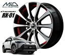 MID SCHNEIDER RX-01 ホイール 15インチ 4H100 5.5J+50 1本 4穴 ブラックポリッシュ+アンダーカットレッド シュナイダー マ...