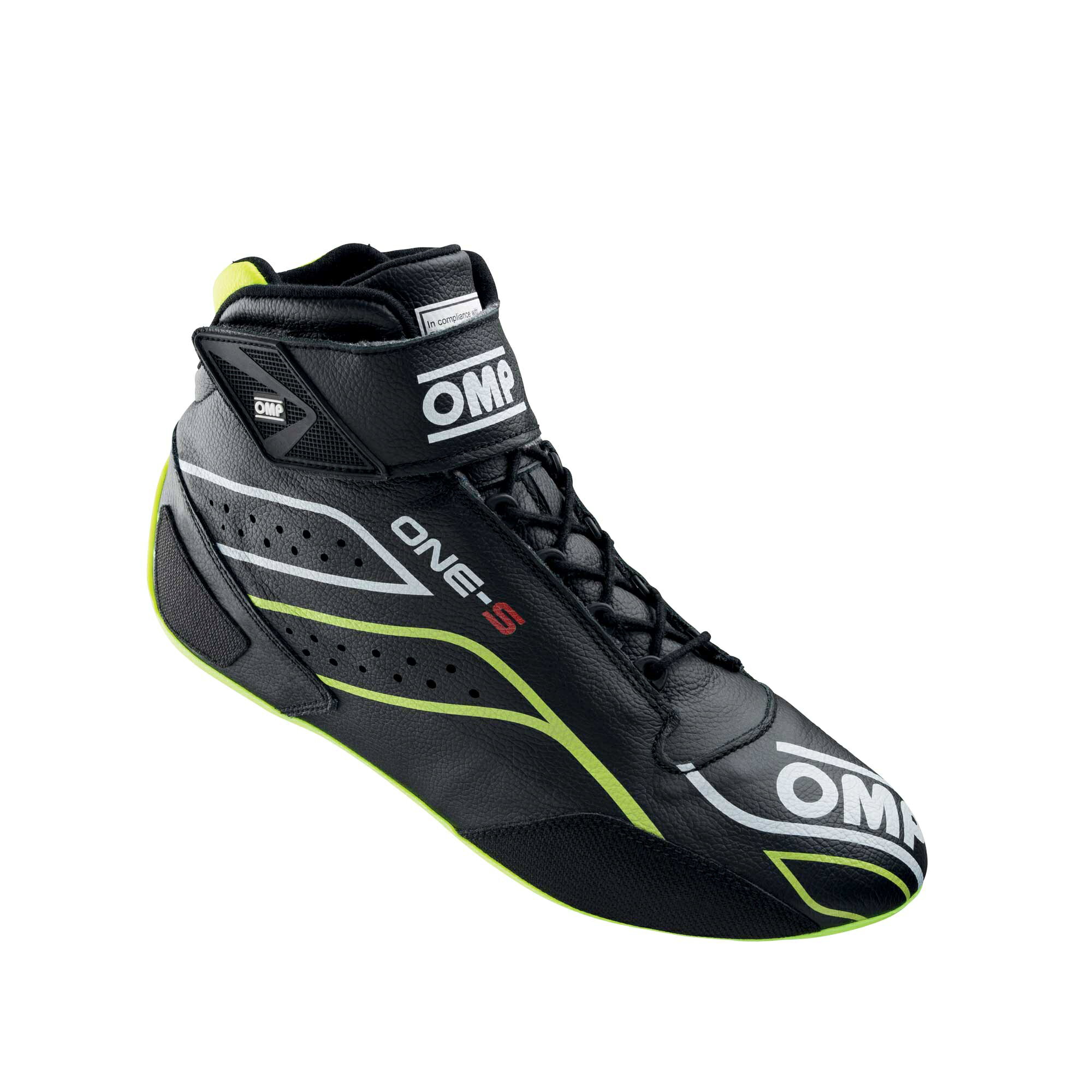 【メーカー名】OMPONE-S SHOES/ONE-S シューズ【適合車種】【年式/型式】【商品名】シューズ レーシングシューズ【セット内容】-【塗装/未塗装】-【カラー】Black - Fluo Yellow【素材】-【特記事項】最高級レザーブーツ。つま先とかかと部分にはテクニカルな補強が施されています。射出成形された高耐久性ソールは優れたグリップ力を発揮します。ベルクロストラップで足首をしっかりフィット。プレート補強を施したインソールは、最高の感度と足への負担軽減を実現します。細めのシューレースは、スムーズな滑りと素早い着脱を可能にします。モダンなデザインです。公認：FIA 8856-2018IC0-0822-A03-178【定価】109407.1円【納期】納期はメーカーの在庫や生産状況によって異なりますのでトラブル防止の為、必ず事前にお問い合わせ下さい。【送料/配送】■この商品の基本送料(本州、四国、九州)は【 送料無料 】となります。■北海道送料は【 550円 】となります。(※北海道送料が掛る場合、会計時に自動計算されませんのでご注意ください。)※沖縄県/離島は別途お見積りさせて頂きますので、ご注文前に必ず送料の確認をお願いします。