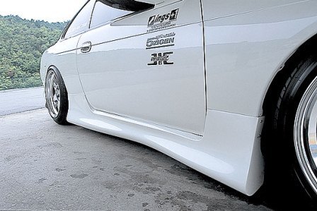 イングス シルビア S14 後期 サイドステップ ハイブリットエアロ 未塗装 ings D-SPEC ディースペック