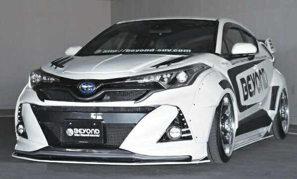 マック C-HR CHR フロントバンパー + フロントディフューザー + デイライト FRP 未塗装 mac BEYOND SHAPE ビヨンド