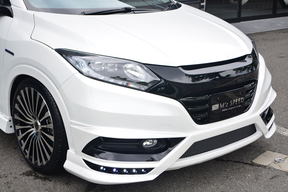 エムズスピード ヴェゼル RU1 RU2 RU3 RU4 前期 フロントハーフスポイラー 塗装済 2371-1112 M'z SPEED LUV LINE ラヴライン