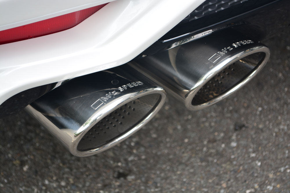 エムズスピード ヴェゼル ハイブリッド RU3 前期 マフラー エキゾーストシステム 左右4本出し 2371-0145-01 M'z SPEED LUV LINE ラヴライン