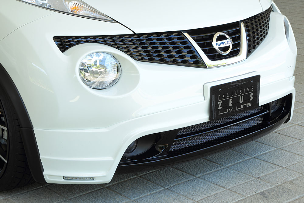 エムズスピード ジューク F15 前期 フロントハーフスポイラー 塗装済 M'z SPEED LUV LINE ラヴライン