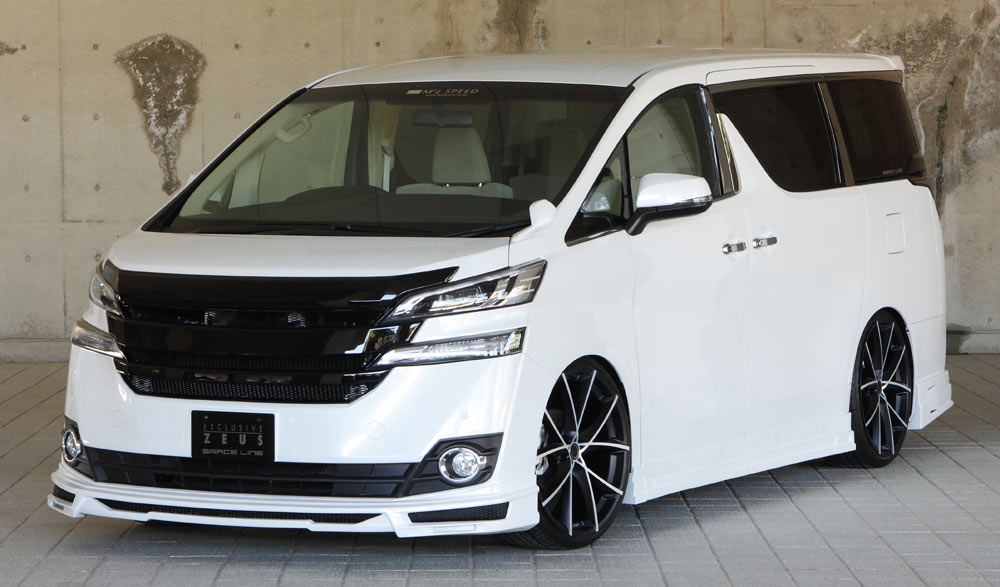 エムズスピード ヴェルファイア GGH AGH AYH 30系 前期 3点セット+LEDデイライト 塗装済 3042-s002 M'z SPEED GRACE LINE グレースライン