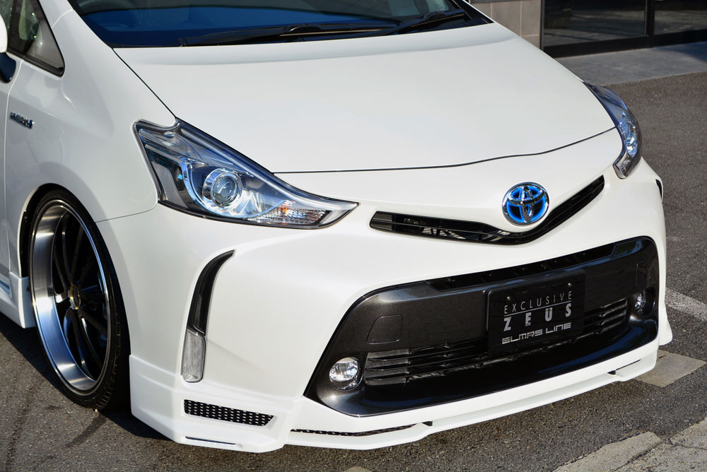 エムズスピード プリウスα ZVW40W 41W 後期 3点セット 4本出し用 塗装済 1381-s002...