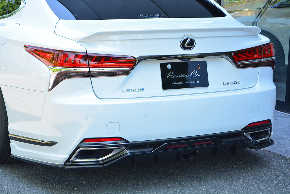 エムズスピード LS500 Fスポーツ VXFA50 VXFA55 リアアンダースポイラー 未塗装 6522-3113 M'z SPEED Prussian Blue プルシャン ブルー