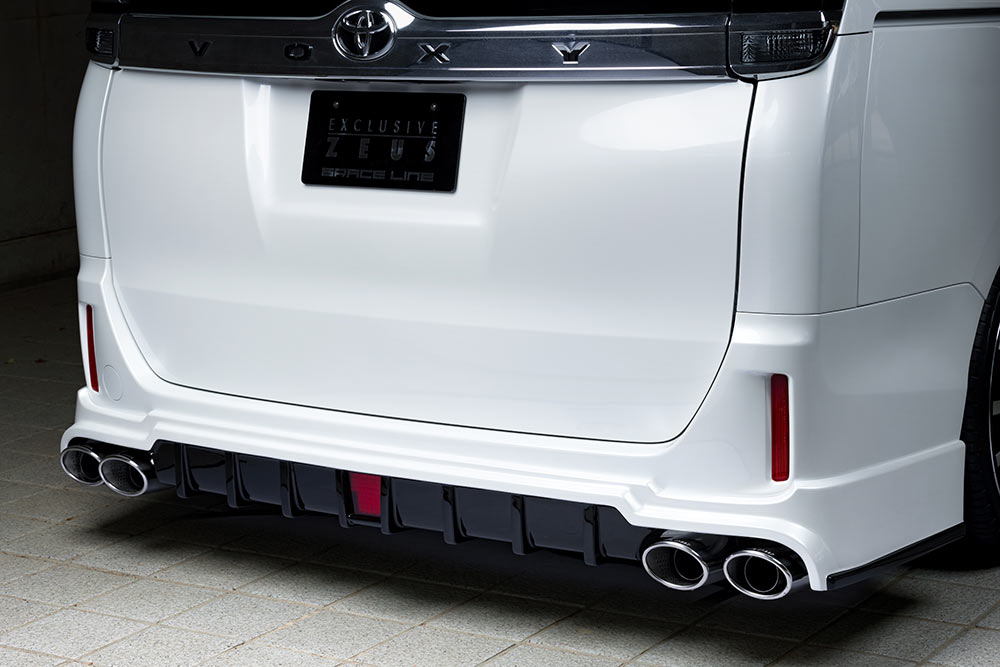 Rakuten - エムズスピード ヴォクシー ヴォクシーハイブリッド VOXY 80系 ZRR80G ZWR80G 後期 リアアンダースポイラー 2色塗り分け塗装 3053-3212-222 M'z SPEED GRACE LINE グレースライン