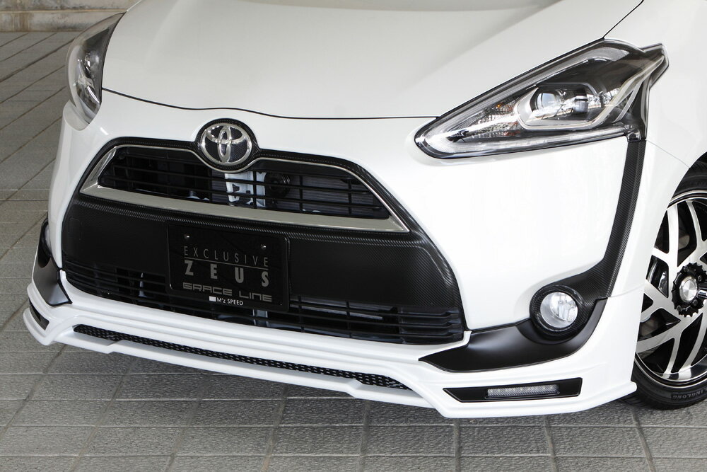 エムズスピード シエンタ NSP170 NCP175 NHP170 フロントハーフスポイラー 2色塗り分け塗装 3201-1113-222 M'z SPEED GRACE LINE グレースライン