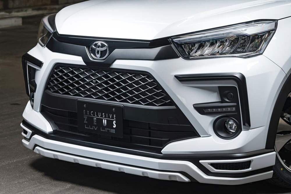 【メーカー名】M'z SPEED/エムズスピードLUV LINE/ラヴライン【適合車種】トヨタ　ライズ【年式/型式】2019.11〜/A200A/【商品名】フロントハーフスポイラー【セット内容】-【塗装/未塗装】2色塗り分け塗装【カラー】【ベース色】W25：シャイニングホワイトパール【塗り分け色】マットブラック【素材】ABS【特記事項】製品に付属するネット色は、ブラックになります。【注意】配送先が法人様の場合表示の送料でご購入頂けます。配送先入力欄より法人『住所・屋号・担当者・電話番号(固定電話のみ)』をご指定ください。なお、西濃運輸の営業所止めの対応は可能となりますので、ご希望の際は最寄りの営業所を配送先入力欄よりご指定ください。個人宅様配送は6600円追加となりますのでご注意ください。2421-1110-222【定価】116380円【納期】納期はメーカーの在庫や生産状況によって異なりますのでトラブル防止の為、必ず事前にお問い合わせ下さい。【送料/配送】■この商品の基本送料(本州、四国、九州)は【 送料無料、個人宅様配送は6600円追加 】となります。■北海道送料は【 1100円、個人宅様配送は6600円追加 】となります。(※北海道送料が掛る場合、会計時に自動計算されませんのでご注意ください。)※沖縄県/離島は別途お見積りさせて頂きますので、ご注文前に必ず送料の確認をお願いします。