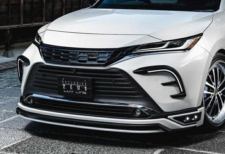 エムズスピード ハリアー ハリアーハイブリッド MXUA80 AXUH80 フロントハーフスポイラー LED付属 ABS 2色塗り分け塗装 2294-1110-222 M'z SPEED LUV LINE ラヴライン(2.0)