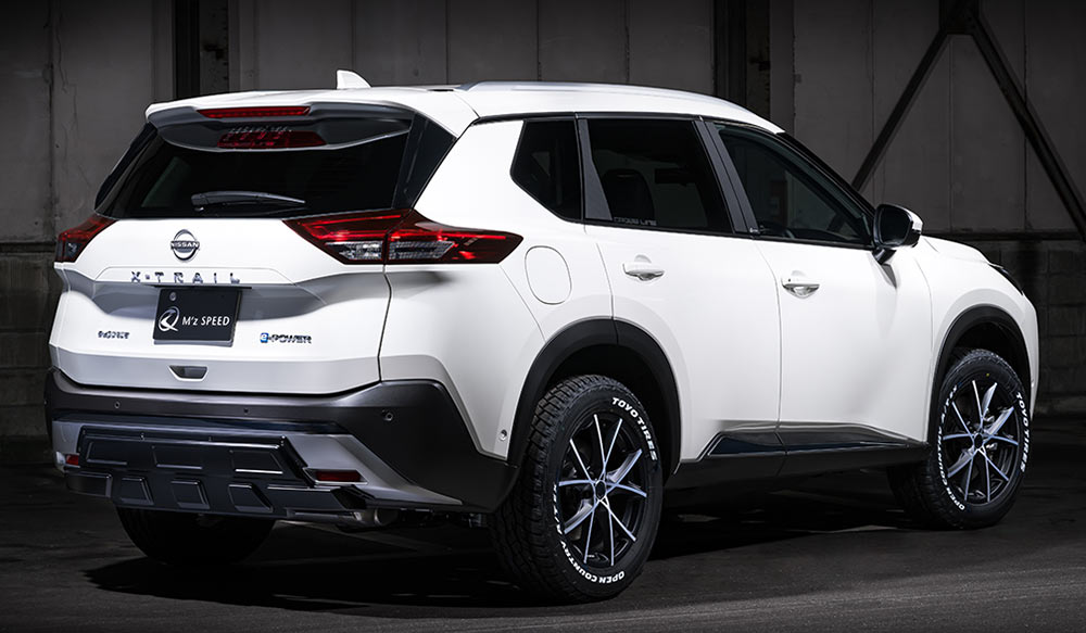 エムズスピード エクストレイル T33 フロントグリル シボ加工のつや消しブラック仕様 AES製 未塗装 2981-4110 M'z SPEED CROSS LINE