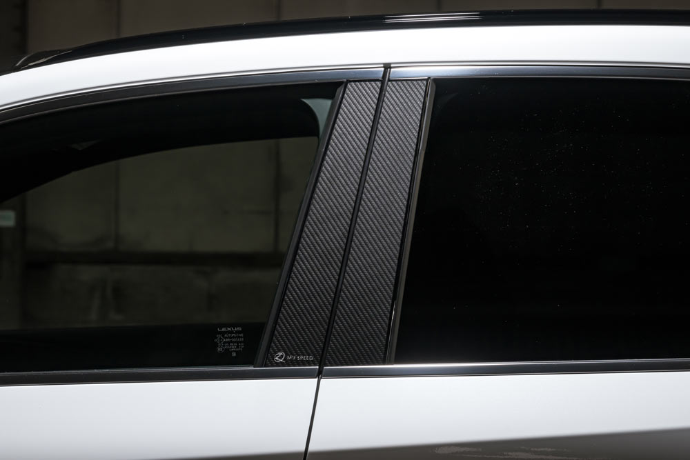 エムズスピード RX 350(TALA15) RX500h(TALH17) ピラーパネル カーボン柄ブラック仕様 AES製 2334-9140 M'z SPEED LUV LINE