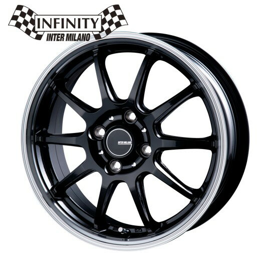 14インチ 4H100 4.5J+45 4穴 INFINITY F10 ホイール 1本 BK/RP BEST インフィンティ F10 ベスト CH