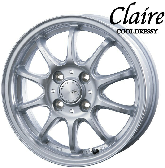 15インチ 4H100 4.5J+45 4穴 CLAIRE ZT10 ホイール 4本 シルバー BEST クレール ZT10 ベスト CH