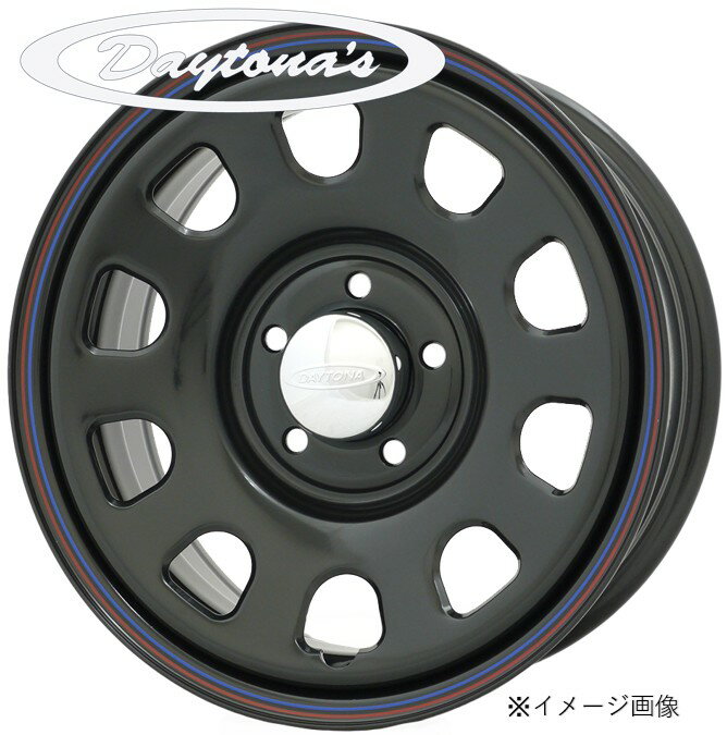 乐天商城 - 12インチ 4H100 4J+42 4穴 DAYTONA'S G2 ホイール 1本 ブラック(RED/BLUEライン) MORITA デイトナズ G2 モリタ