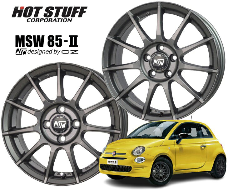 17インチ 5H100 7.0J 7J+40 5穴 1本 ホイール MSW 85-2 HOT STUFF ホットスタッフ マットガンメタル