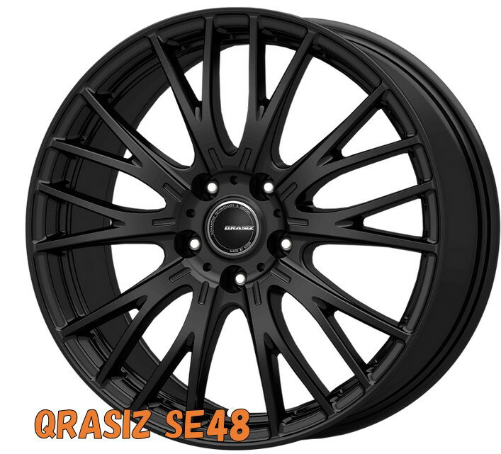 14インチ 4H100 4.5J+45 4穴 1本 クレイシズ SE48 ホイール QRASIZ SE48 KOSEI マットブラック KY